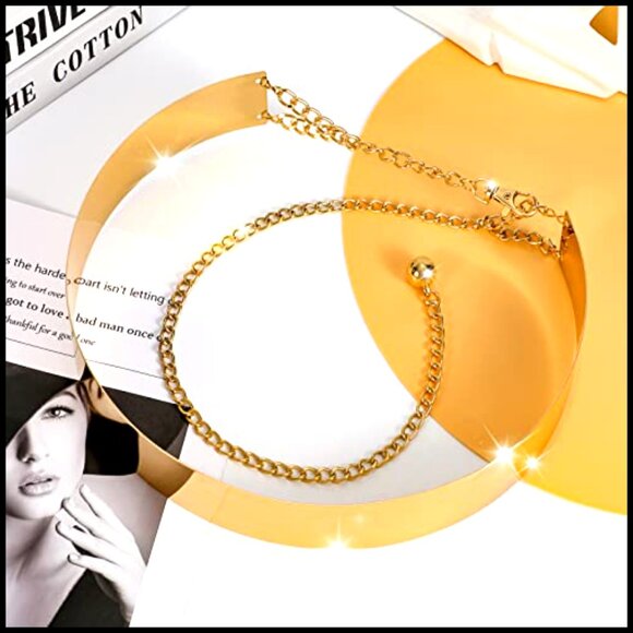 Mirror Chain Belt Adjustable Metallic Waistband Shiny Polished Y2K Elegant main image 5